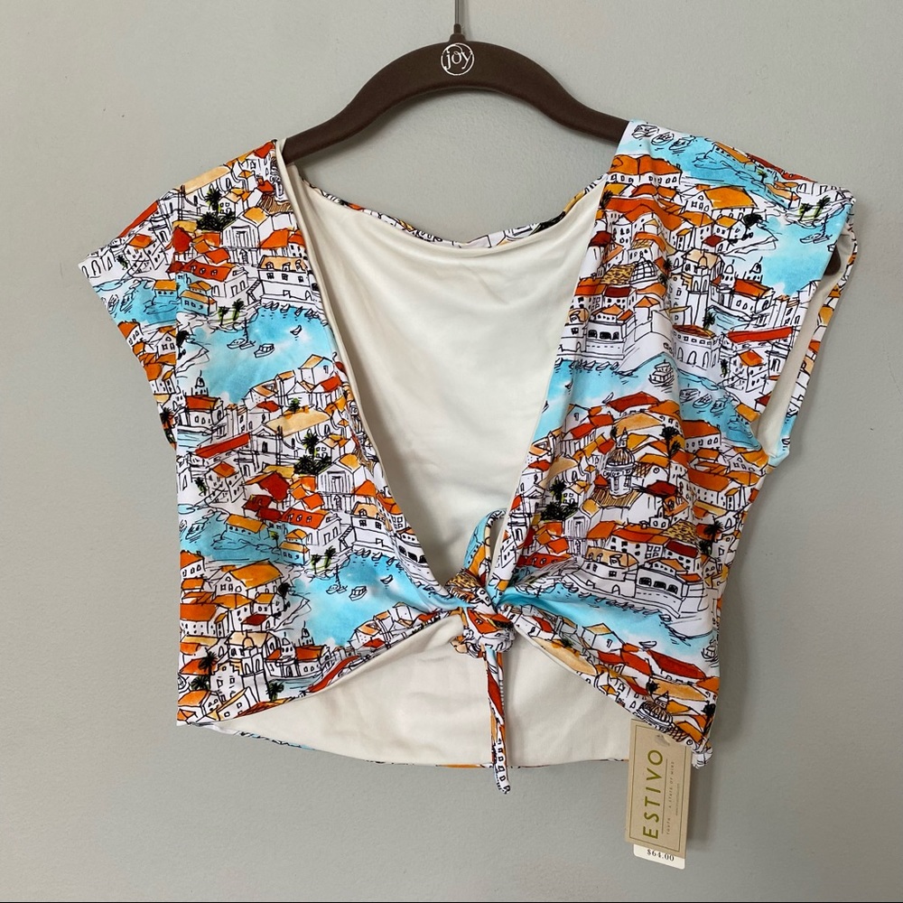 NWT Printed Swim Top Anthropologie